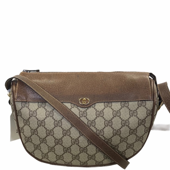 Gucci Handbags - Gucci Crossbody Bag Brown PVC